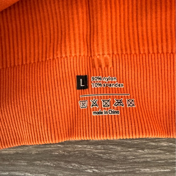 Orange Ribbed Workout Set - Picture 4 of 4